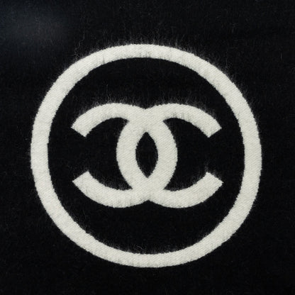 Chanel Letter/ CC Logo Cashmere Scarf Black/White