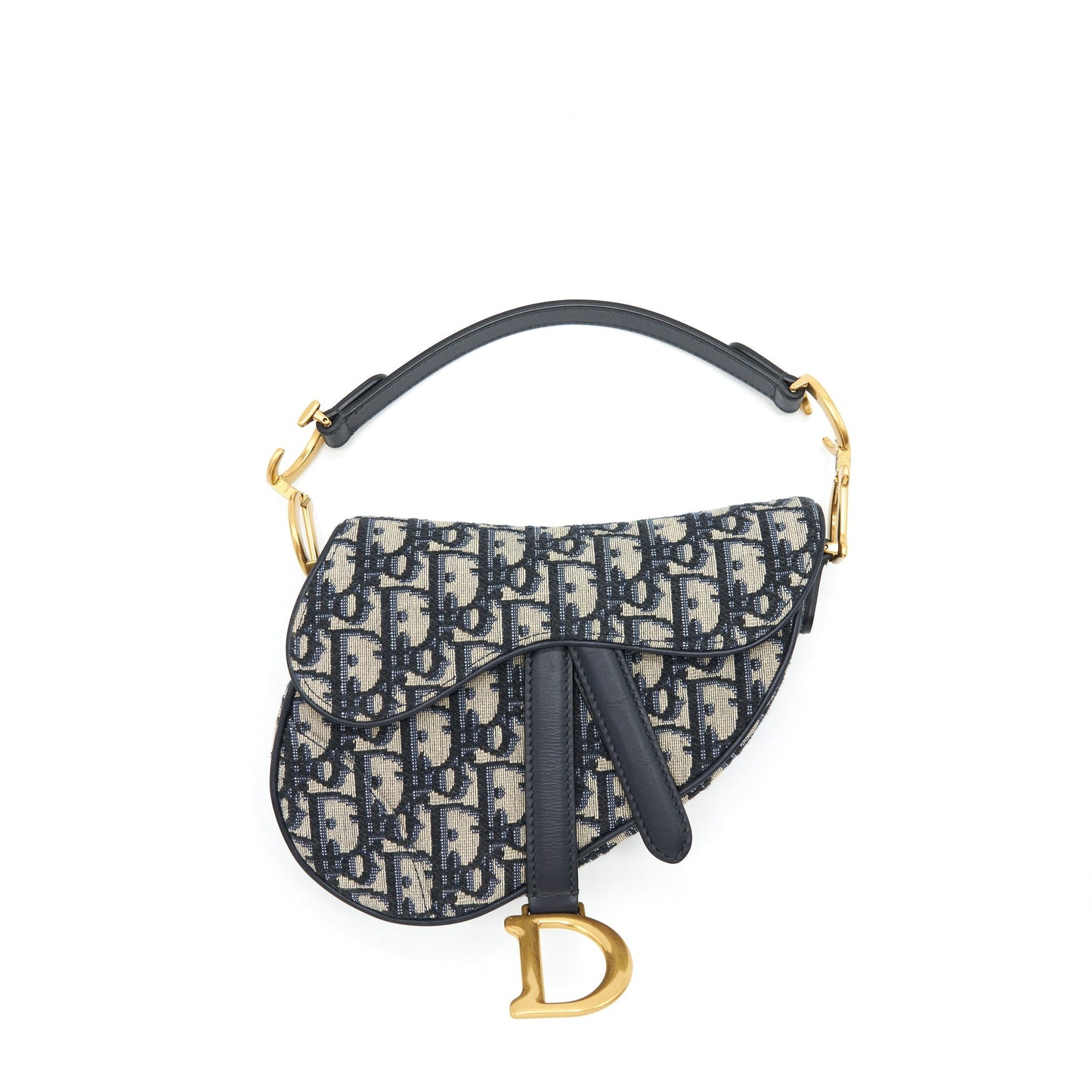 Dior Mini Saddle Blue Oblique