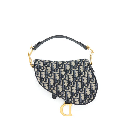 Dior Mini Saddle Blue Oblique