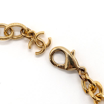 Chanel No.5 chain bracelet black / white GHW