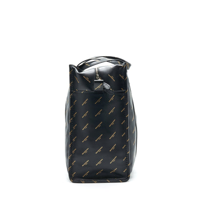 Balenciaga Logo Printed Bazar Shopper M Leather Purse