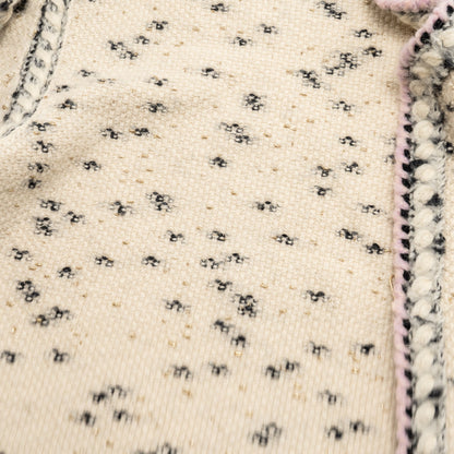 Chanel Size 38 21A Jacket Cashmere/Wool Ecru/Black/Gold/Pink
