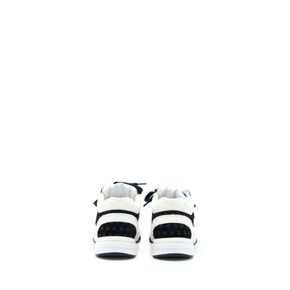 Chanel Size 35 22a Trainers Printed Suede/Calfskin Black/White