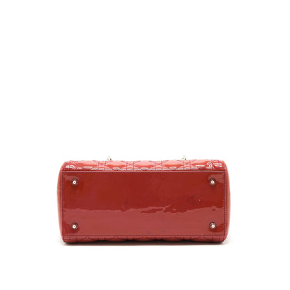 Dior Medium Lady Dior Patent Coral Pink