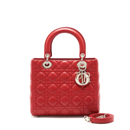 Christian Dior Medium Lady Dior Red
