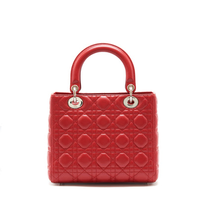 Christian Dior Medium Lady Dior Red