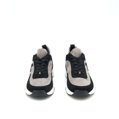 Chanel Size 37 Womenâs Sneakers Grey/ Black