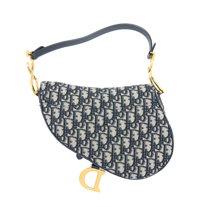 Dior Medium Dior Saddle Purse Blue Dior Oblique Jacquard