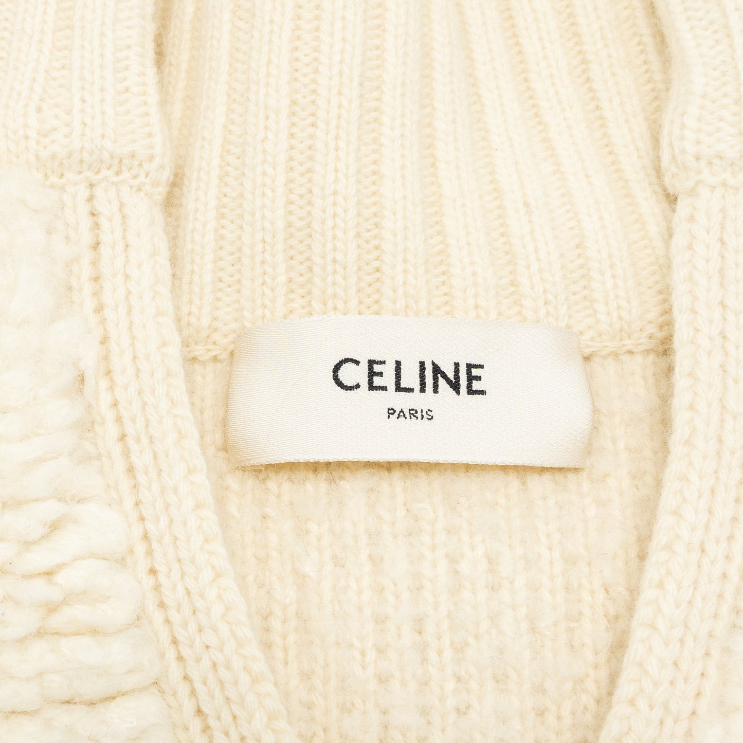 Celine size sweater Laine/Alpaga/Soie White