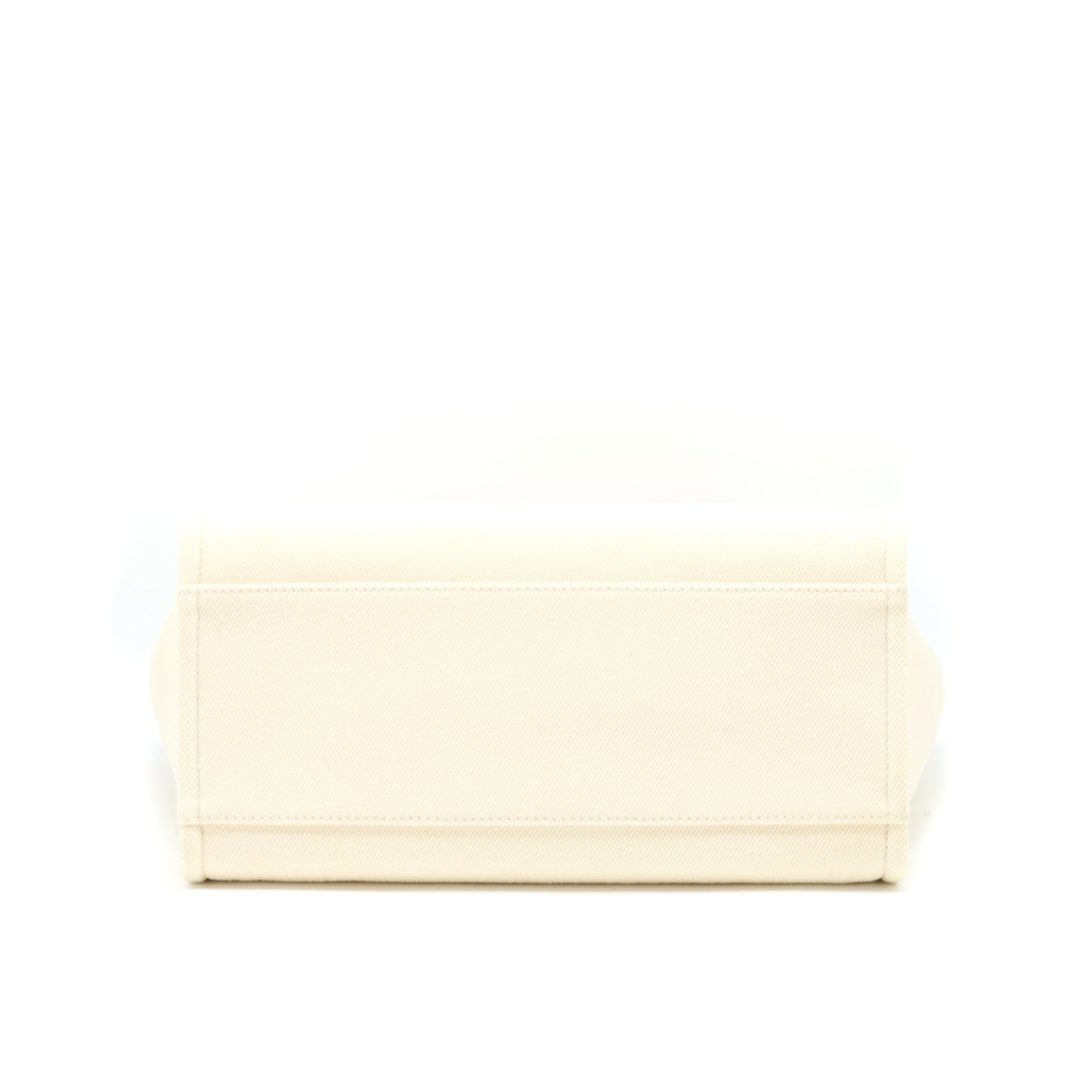 Chanel Deauville Tote Bag Fabric/Leather Creamy White/Beige GHW