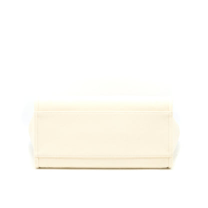 Chanel Deauville Tote Bag Fabric/Leather Creamy White/Beige GHW