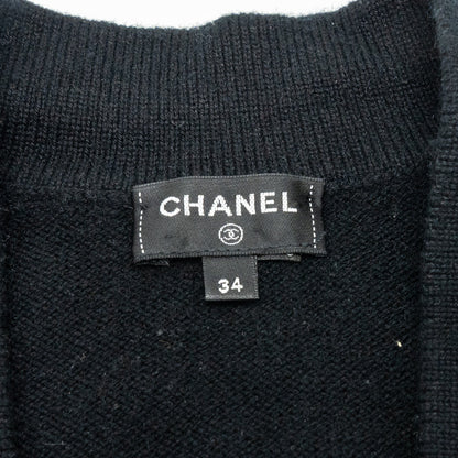 Chanel Size 34 22A Cardigan Cashmere Black