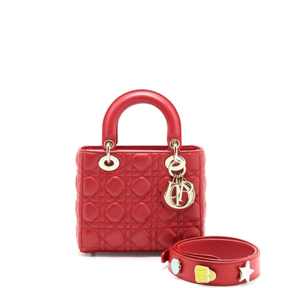 Dior Small Lady Dior Lambskin Red