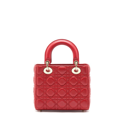 Dior Small Lady Dior Lambskin Red