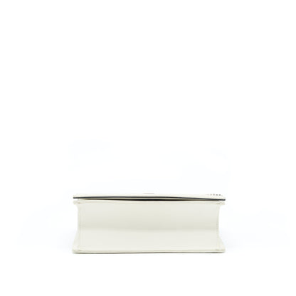 Dior Small Studded Diorama White With Black Hardware