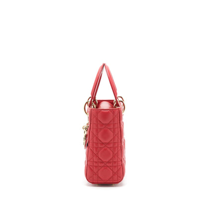 Dior Small Lady Dior Lambskin Red