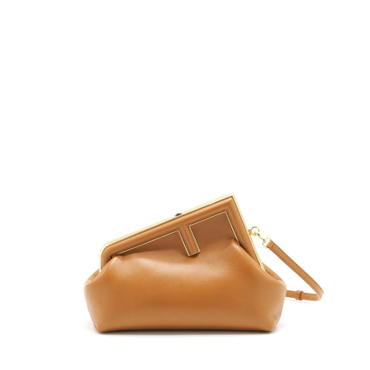 Fendi First Small Pouch Lambskin Caramel