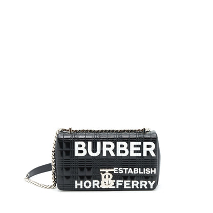 Burberry Small Horseferry Print Quilted Lola Purse Black