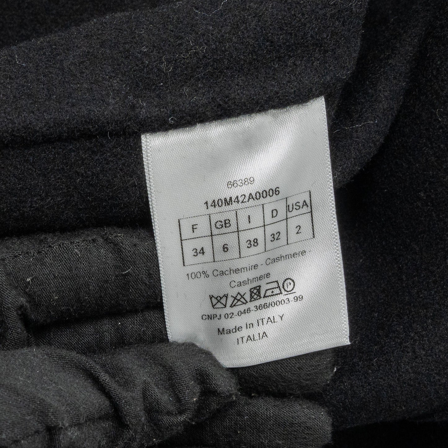 Dior size 34 manteau coat cashmere black