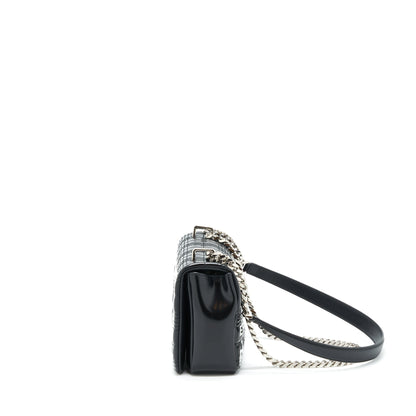 Burberry Small Horseferry Print Quilted Lola Purse Black