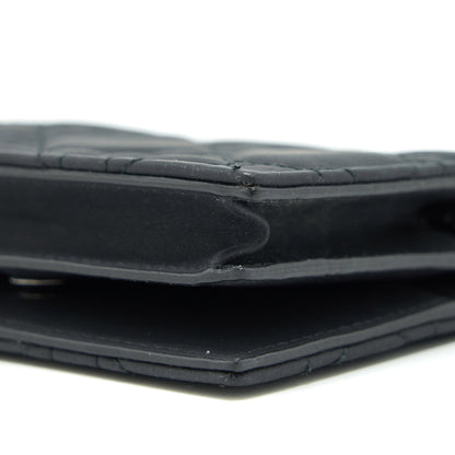 Dior Flap card Holder Calfskin so black