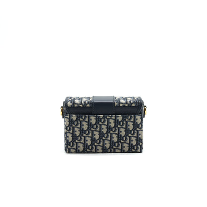 Christian Dior 30 Montaigne Box Bag Oblique Canvas Blue