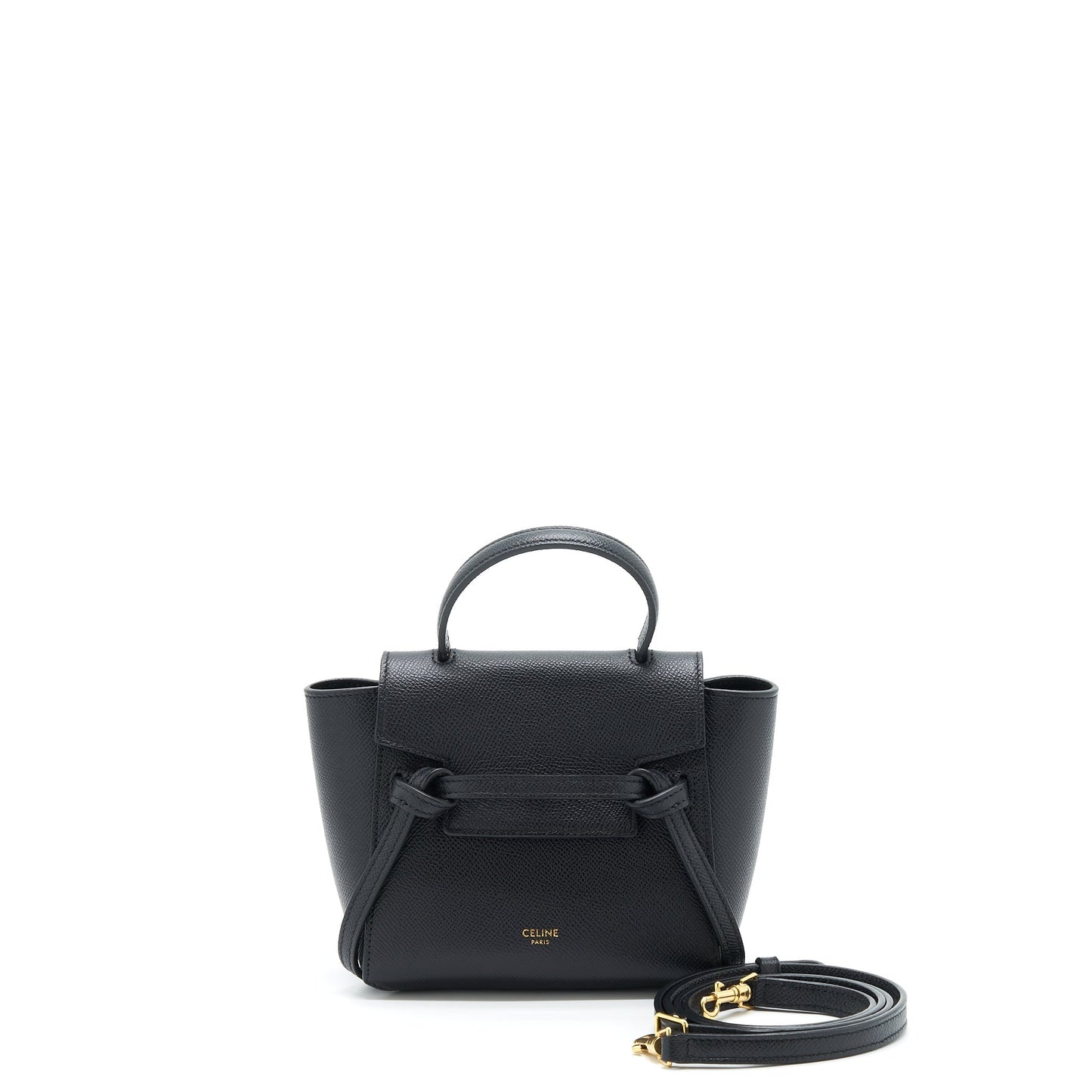 Celine Pico Belt Purse Calfskin Black