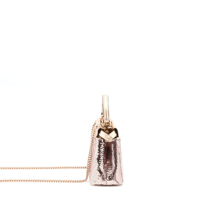 Fendi Mini Peekaboo Sequin/Leather Light Pink with Pink Hardware