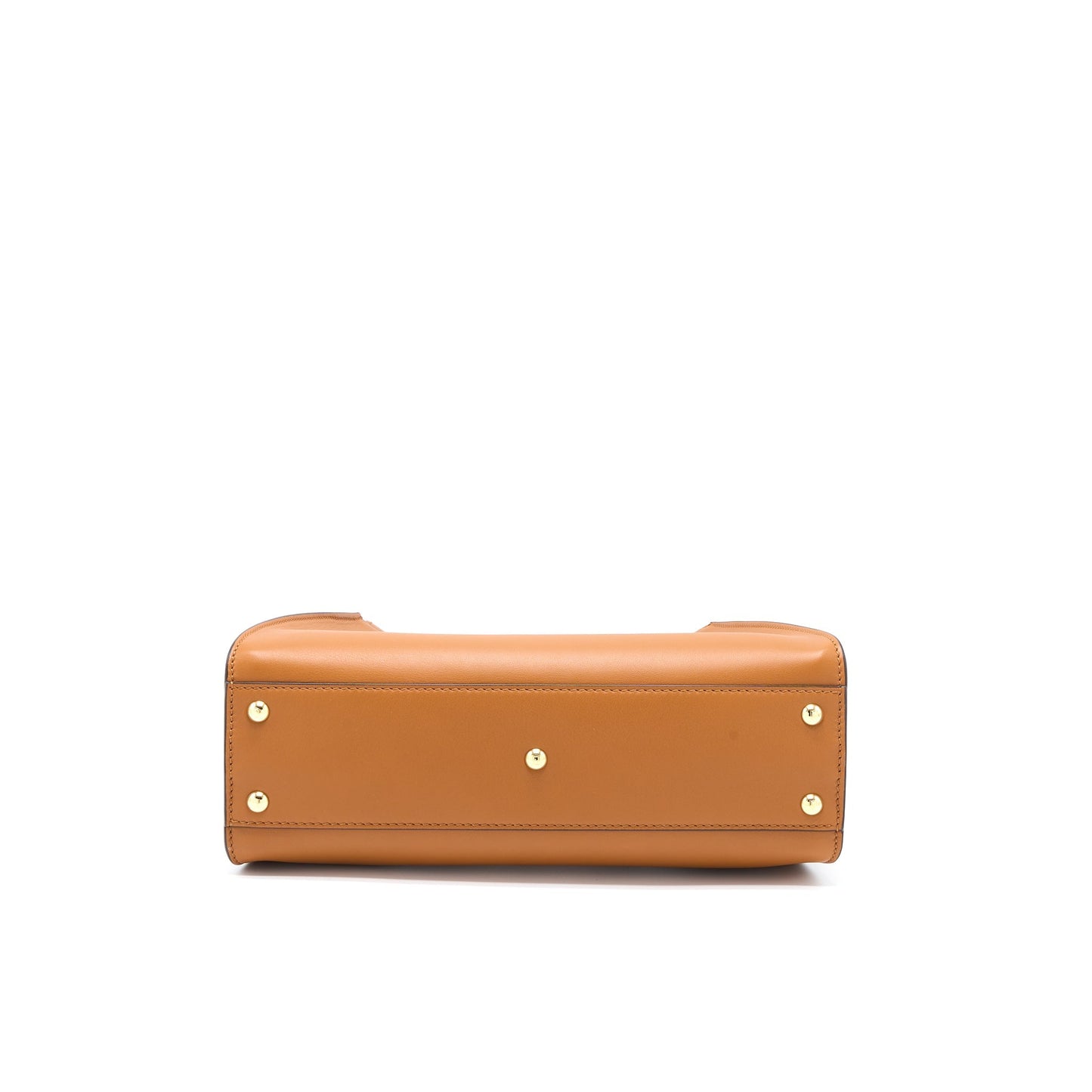 Fendi Medium Peekaboo Purse Calfskin Caramel