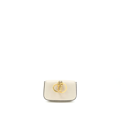 Fendi Micro Baguette Purse Charm Calfskin Cream