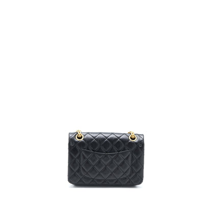 Chanel Mini 2.55 Reissue Flap Bag Aged Calfskin Black Brushed GHW (Microchip)