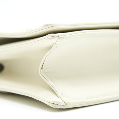 DIOR DIORAMA STUDDED LAMBSKIN SMALL WHITE WITH GHW