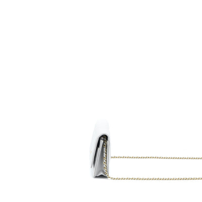Chanel Classic Wallet on Chain Caviar Light Grey LGHW (Microchip)