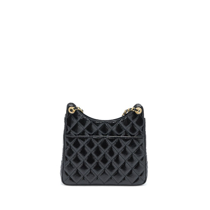 Chanel 23C Hobo Bag Shiny Calfskin Black Brushed GHW (Microchip)
