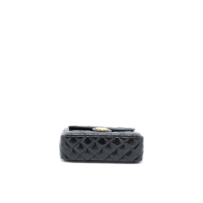 Chanel 23C Hobo Bag Shiny Calfskin Black Brushed GHW (Microchip)