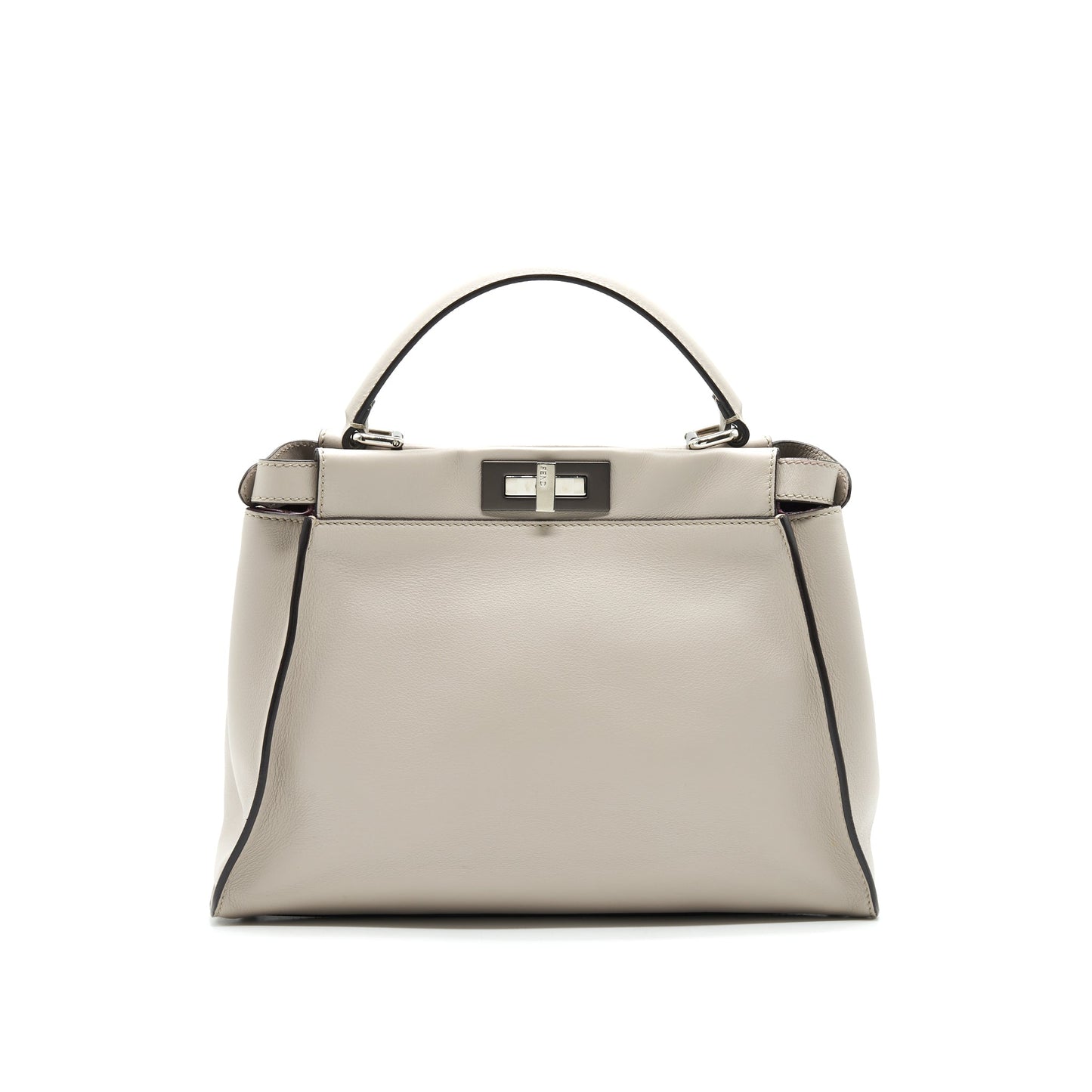 Fendi Medium Peekaboo Purse Light Grey with