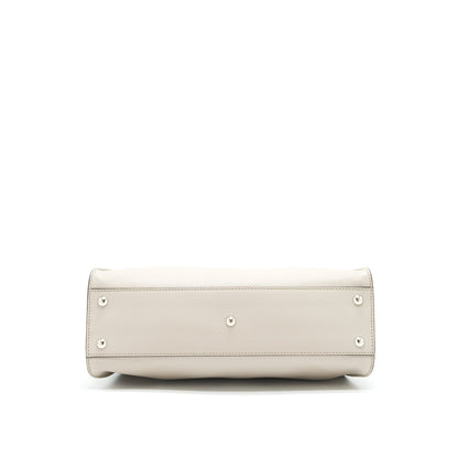 Fendi Medium Peekaboo Purse Light Grey with