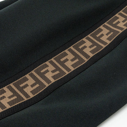 Fendi Size 36 Logo Classic Pencil Skirt Polyester Black
