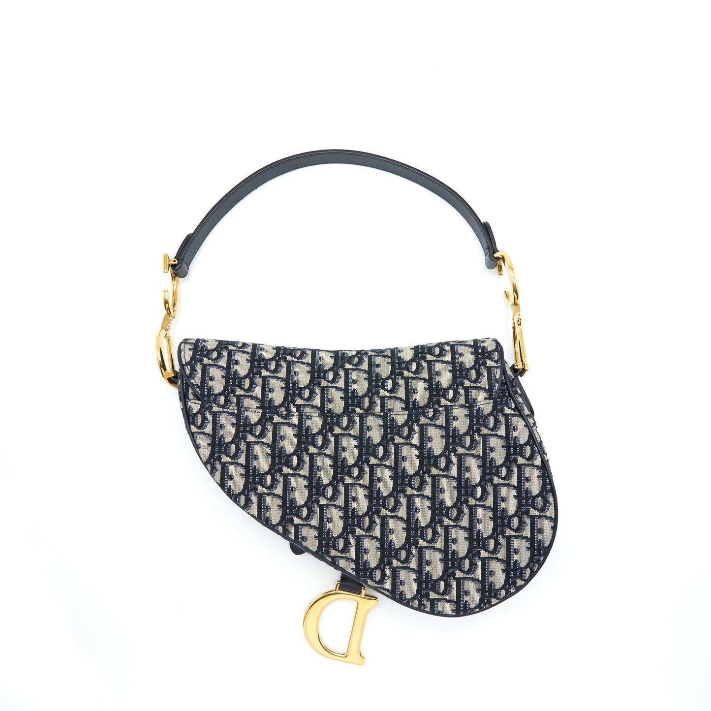 Dior Medium Saddle Purse Blue Oblique Canvas