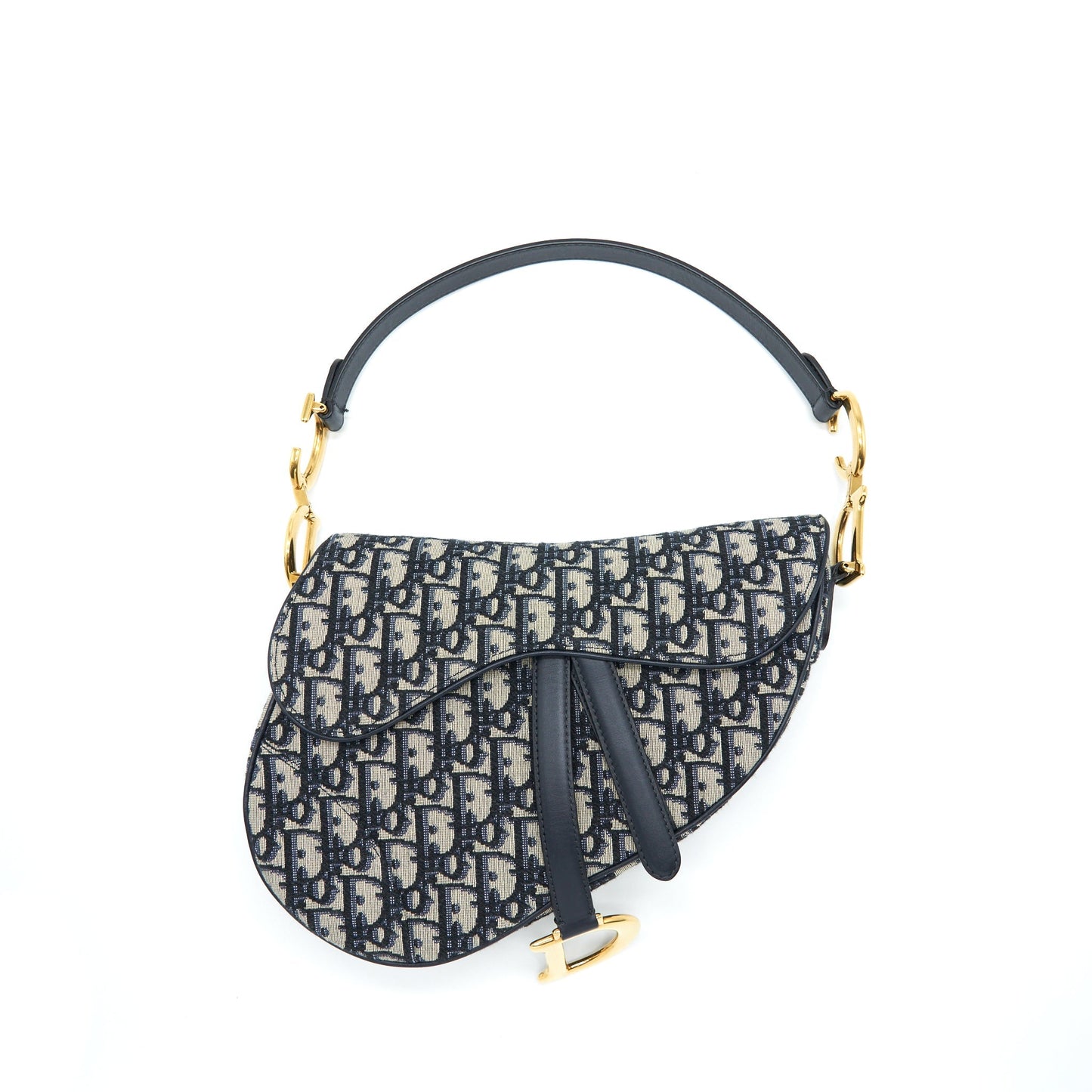 Dior Medium Saddle Purse Blue Oblique Canvas