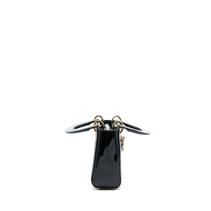 Dior Mini Lady Dior Patent Black