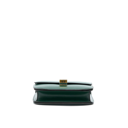 Celine Medium Classic Box Purse Calfskin Green
