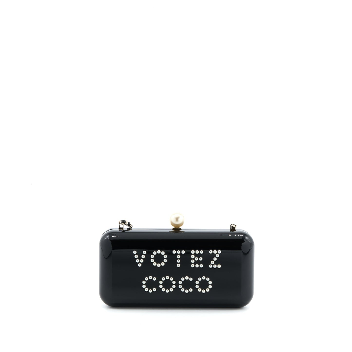 Chanel Votez Coco Evening Clutch with Chain Black LGHW