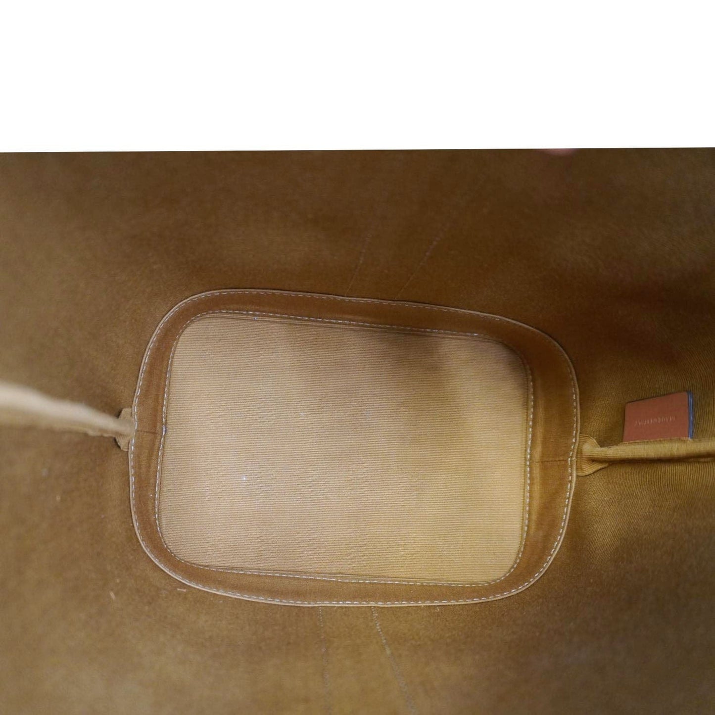 CELINE Small Triomphe Canvas Bucket Bag Tan