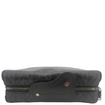 CHRISTIAN DIOR Lingot 22 CD Diamond Canvas Messenger Bag Black