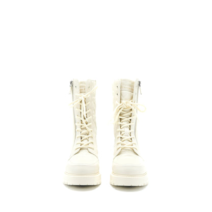 Dior Size 36 D-leader Ankle Boot Quilted Cannage Calfskin White