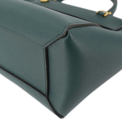 CELINE Micro Belt Grained Leather Shoulder Bag Green