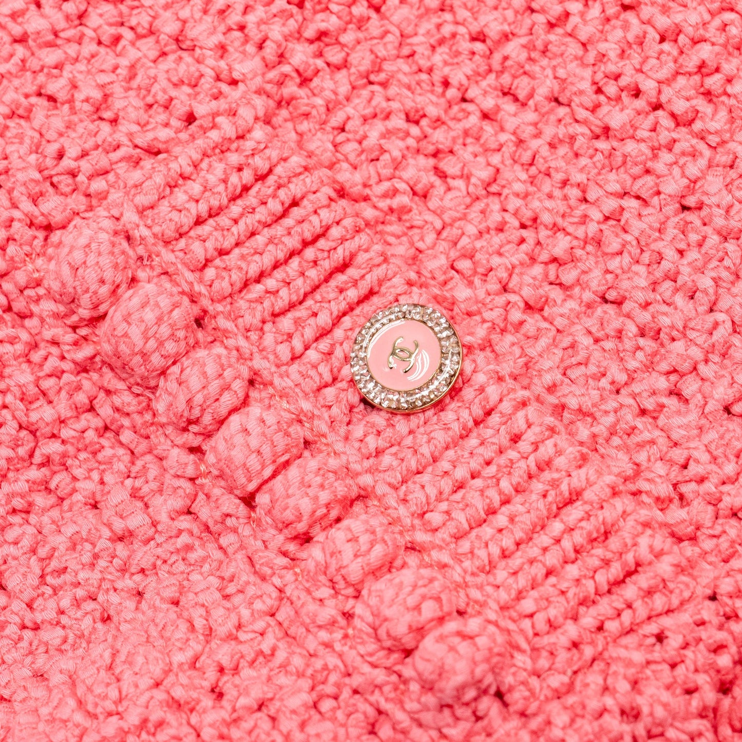 Chanel Size 34 22S Cardigan Cotton/Polyamide Pink