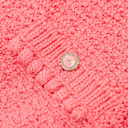 Chanel Size 34 22S Cardigan Cotton/Polyamide Pink
