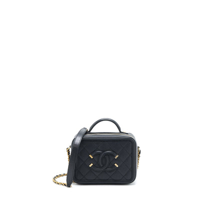 Chanel Filigree Vanity Case Caviar Black GHW